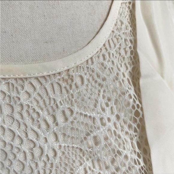 Chelsea & Walker Ivory Silk Lace Wrap Blouse 8 Sleeveless Asymmetrical NWT - Picture 9 of 15